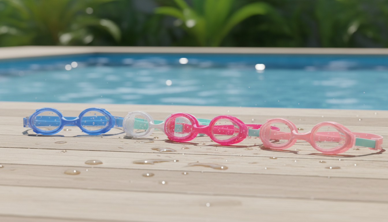 Kids HD Large-Frame Swim Goggles: Wide View, No Leaks