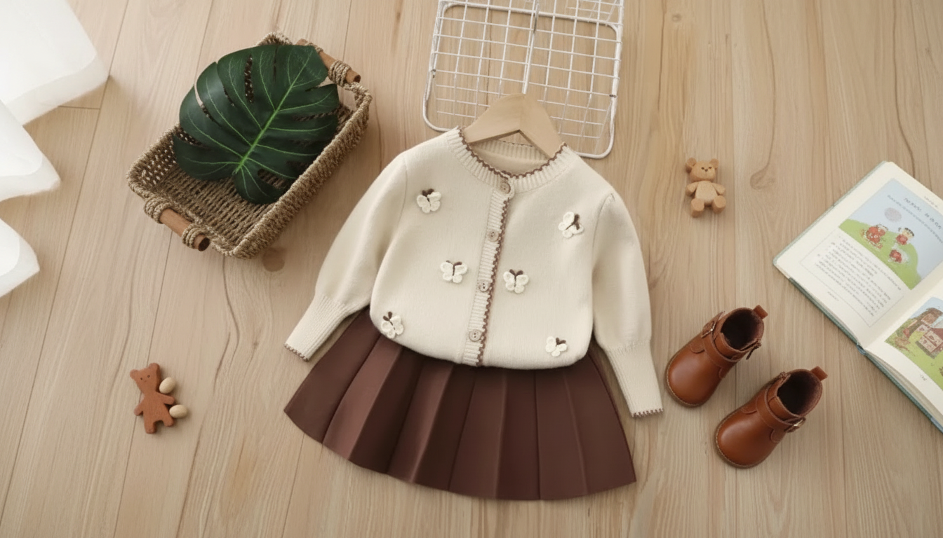Knit Sweater with a Skirt: Proportions, Tucks & Shoes